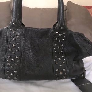 Banana Republic satchel with metal studs.